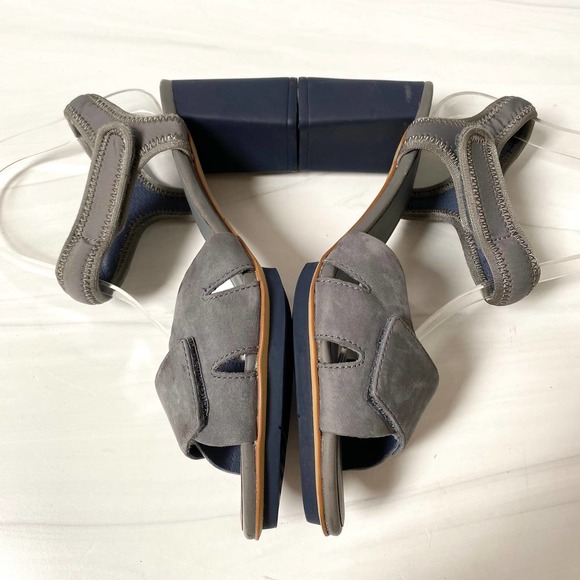 CAMPER Gray Suede Ankle Strap Myriam Sandal Size 10 - Picture 8 of 14